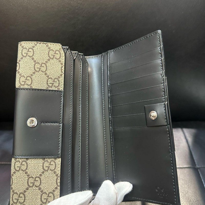 💎Han's house精品服飾💎GUCCI 古馳 老花 真皮 拉鍊 包 長夾 779878-1