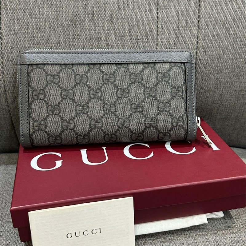💎Han's house精品服飾💎Gucci Ophidia GG 拉鍊款 長夾 復古款 灰色706844 現貨 原價23300-2