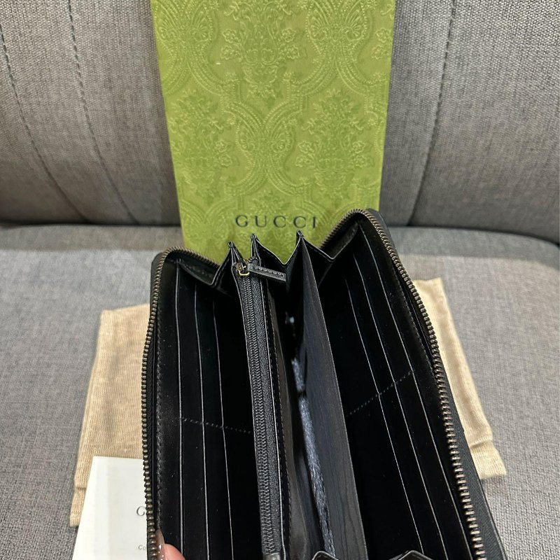 💎Han's house精品服飾💎GUCCI GG MARMONT 皮革 拉鍊 長夾 443123-1