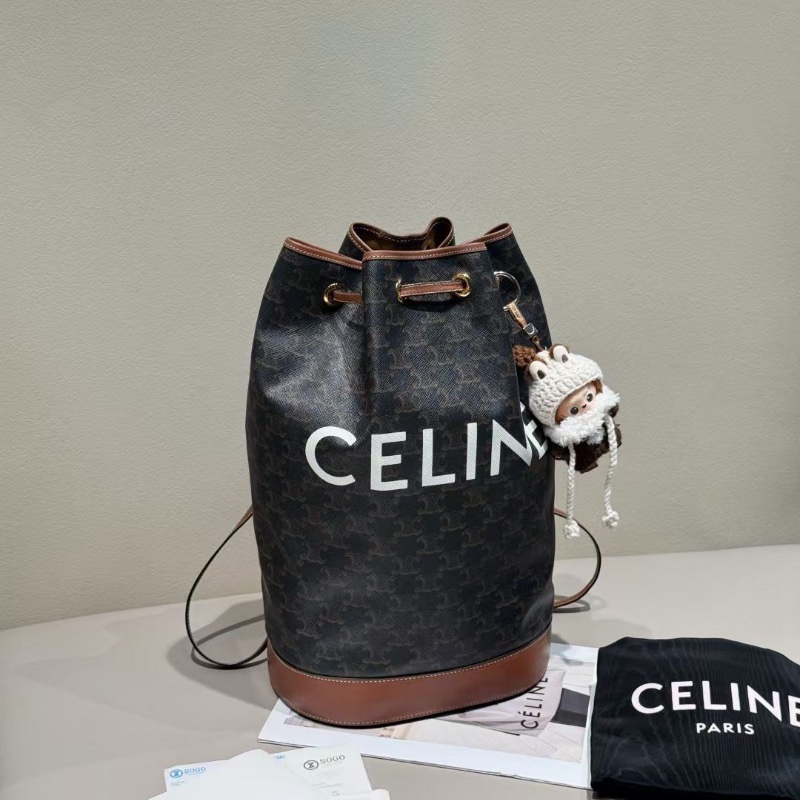 Celine Triomphe 老花凱旋門   水桶後背包40*24*16cm 99新配件購證塵袋-3