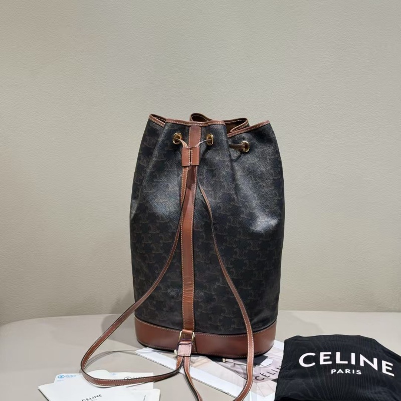 Celine Triomphe 老花凱旋門   水桶後背包40*24*16cm 99新配件購證塵袋-5
