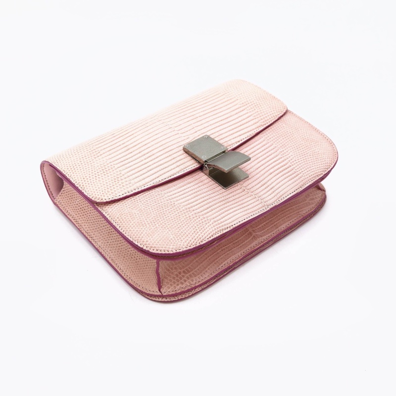 CELINE 粉色稀有皮box肩背斜背包24*19*5 98新配件盒子 塵袋-6