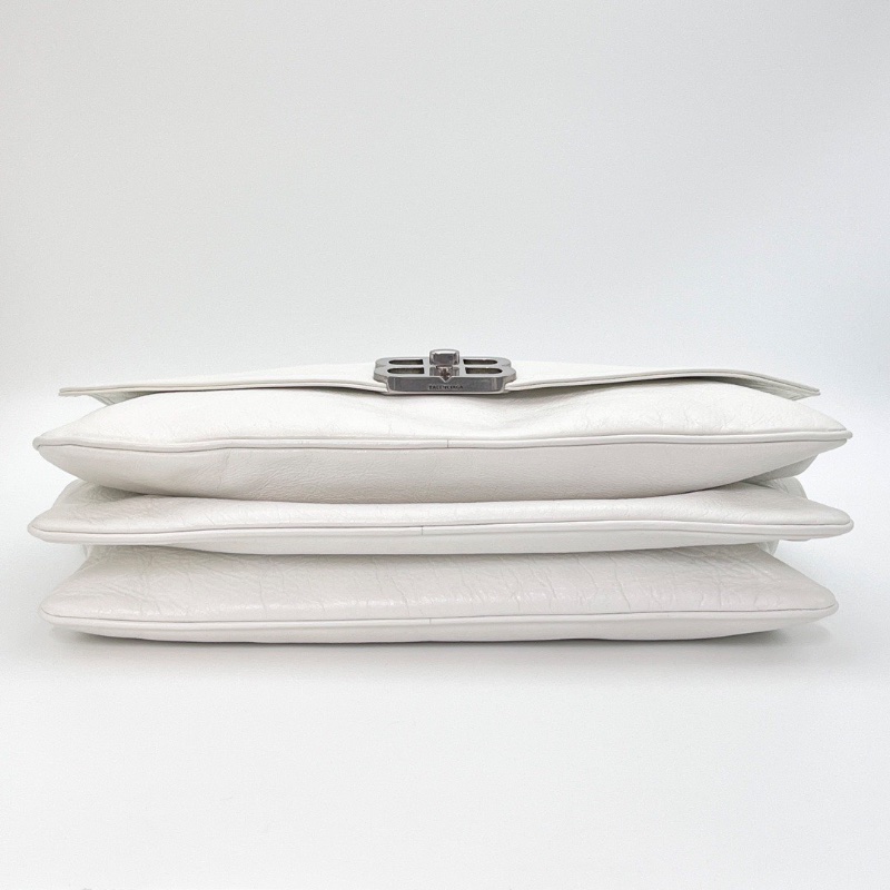 BALENCIAGA 白銀 soft翻蓋手提肩背包36*24 98新配件塵袋吊牌-5