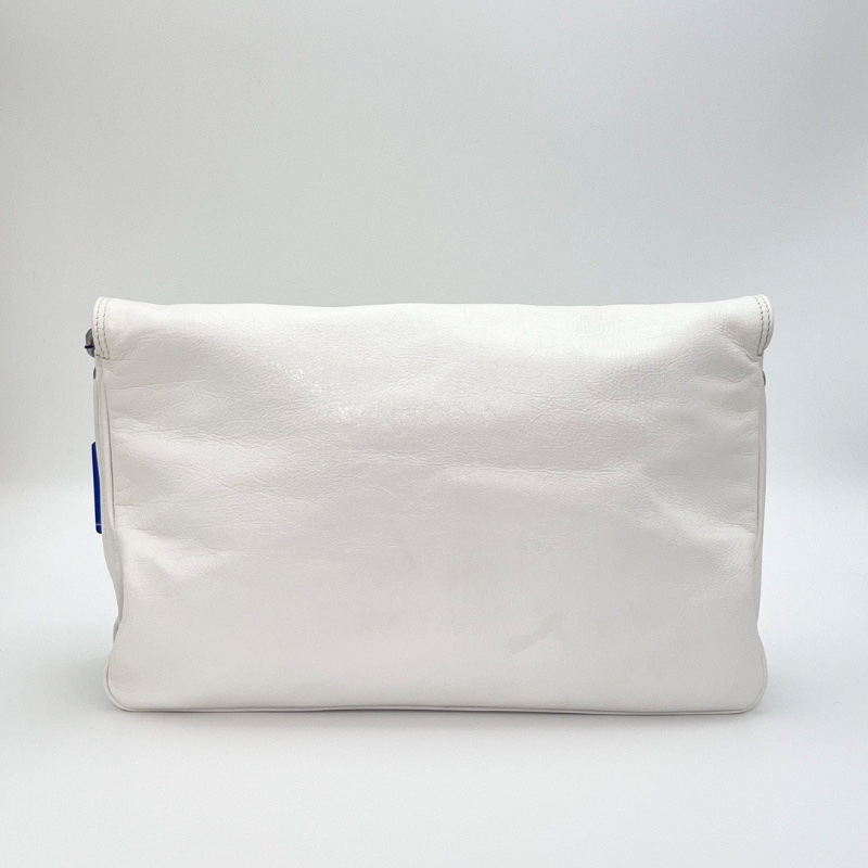 BALENCIAGA 白銀 soft翻蓋手提肩背包36*24 98新配件塵袋吊牌-7