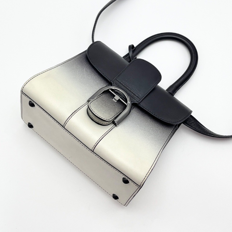 DELVAUX brilliant mini 黑白漸變肩背斜背包20*16*11 98新配件鏡子 塵袋-3