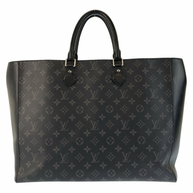 路易威登 (LOUIS VUITTON) Monogram Eclipse Grand Sac 黑色皮革商務手提包 M44733-0
