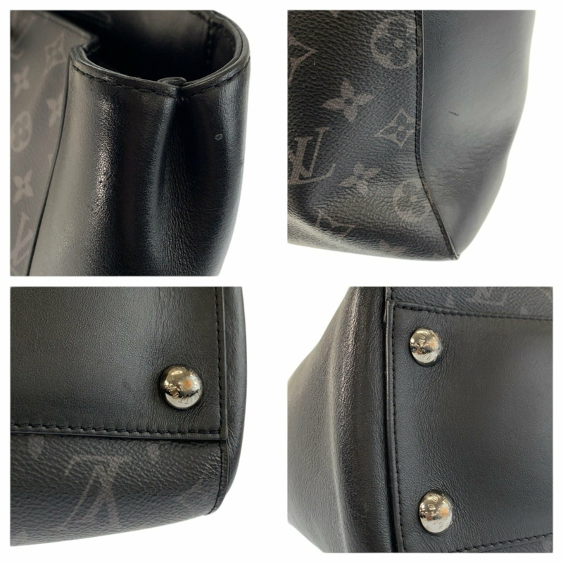 路易威登 (LOUIS VUITTON) Monogram Eclipse Grand Sac 黑色皮革商務手提包 M44733-4