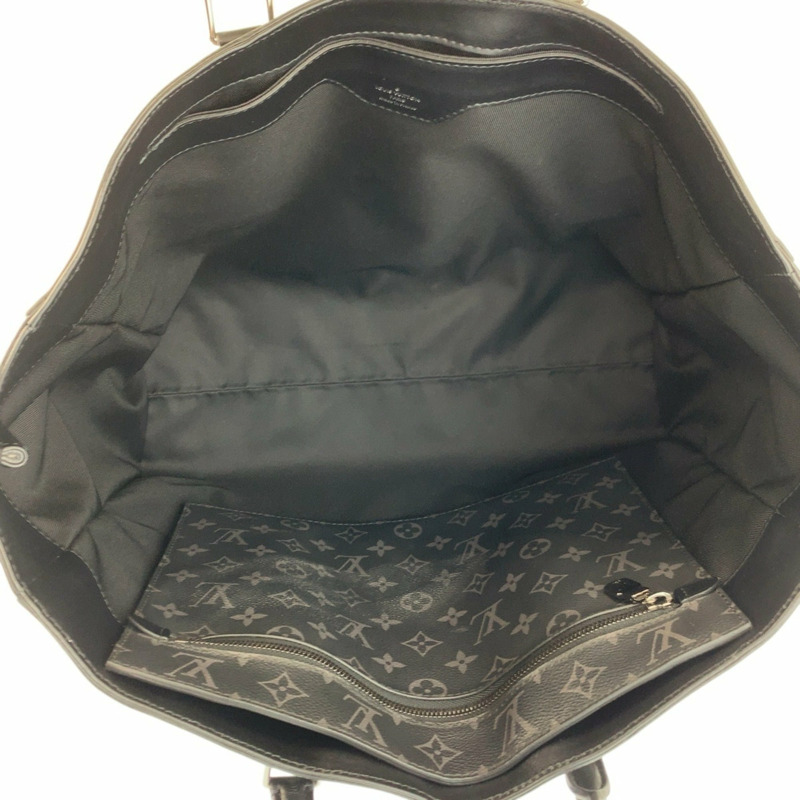 路易威登 (LOUIS VUITTON) Monogram Eclipse Grand Sac 黑色皮革商務手提包 M44733-8