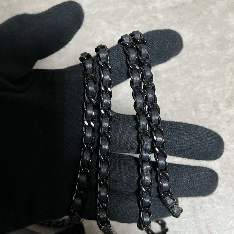 正品 限量Chanel woc 黑釦羊皮-19