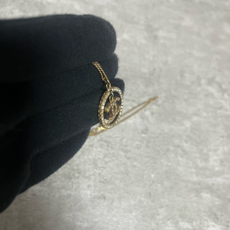 正品 Chanel vintage 經典水鑽短鏈-9
