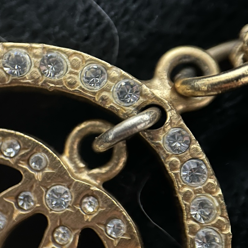 正品 Chanel vintage 經典水鑽短鏈-10