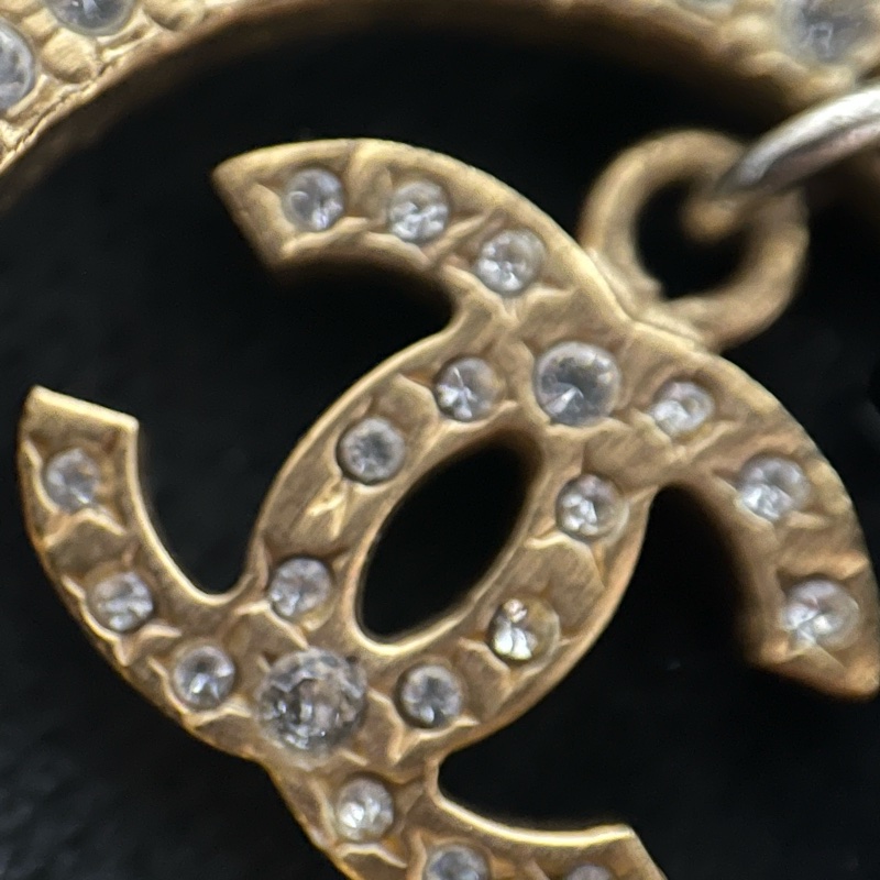 正品 Chanel vintage 經典水鑽短鏈-12