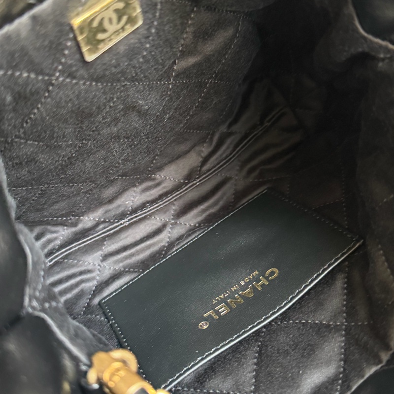 （全新）香奈兒 22bag mini 黑金 芯片款-9