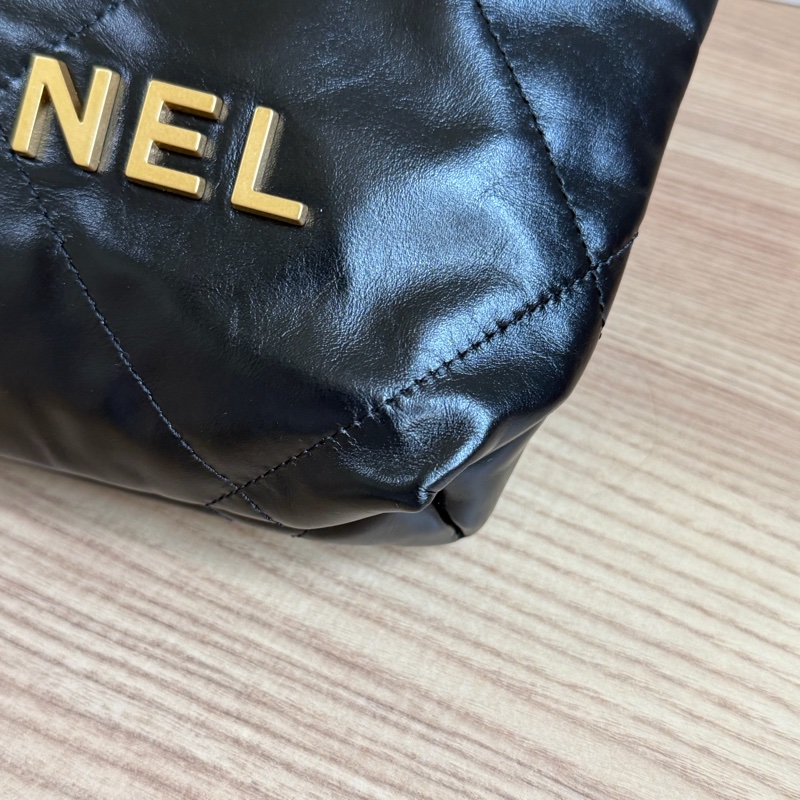 （全新）香奈兒 22bag mini 黑金 芯片款-13