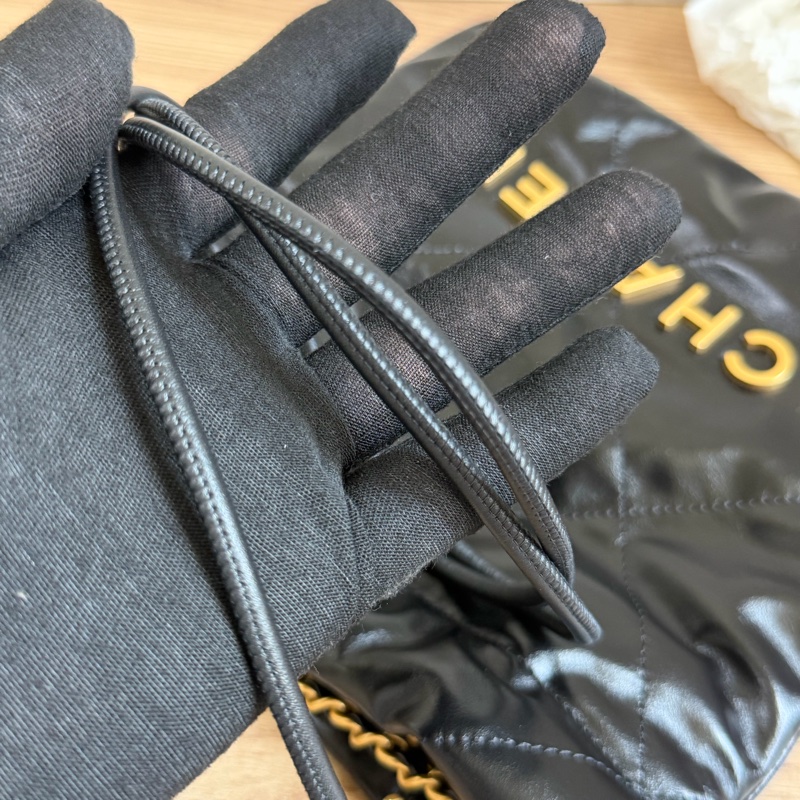 （全新）香奈兒 22bag mini 黑金 芯片款-20