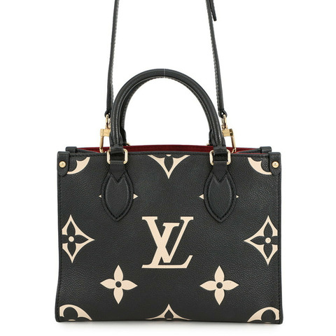 路易威登雙色Monogram Empreinte On-the-Go PM手提包 M45659，兩用肩背包，黑色，Monogram帆布，女士款，LOUIS VUITTON