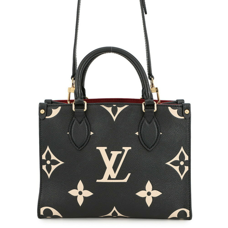 路易威登雙色Monogram Empreinte On-the-Go PM手提包 M45659，兩用肩背包，黑色，Monogram帆布，女士款，LOUIS VUITTON-0