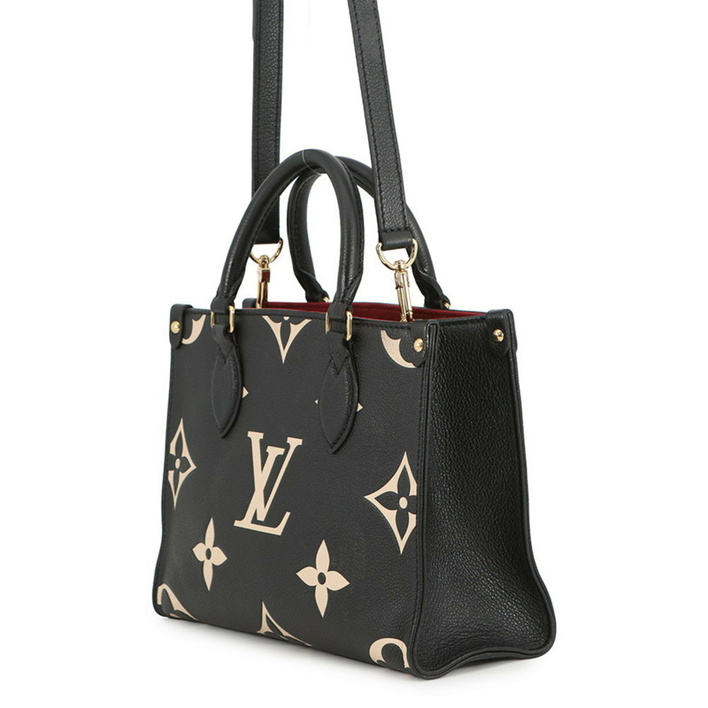 路易威登雙色Monogram Empreinte On-the-Go PM手提包 M45659，兩用肩背包，黑色，Monogram帆布，女士款，LOUIS VUITTON-1