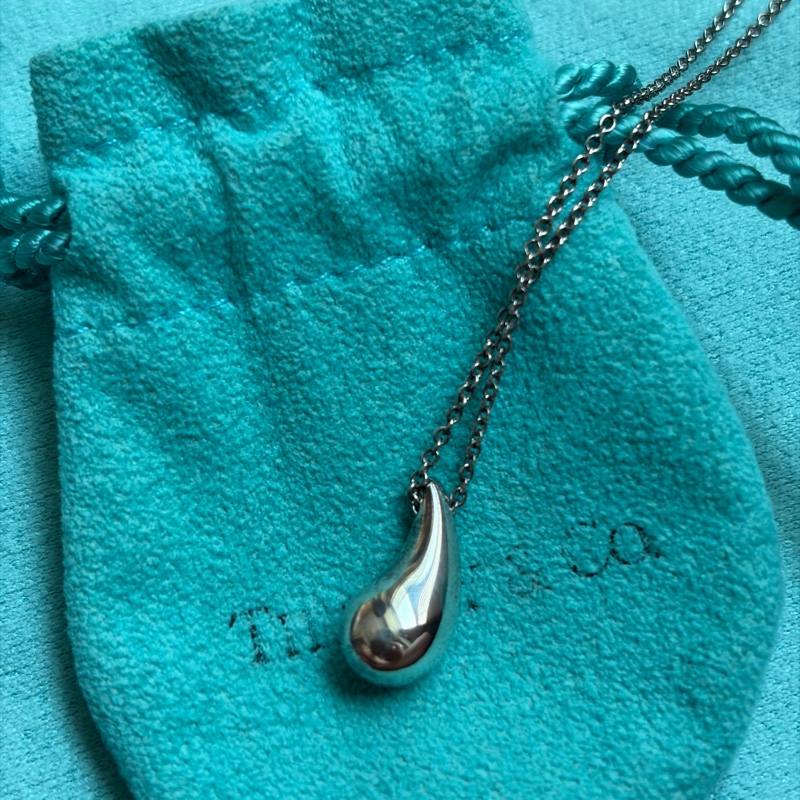Tiffany & Co 925純銀水滴項鏈-0