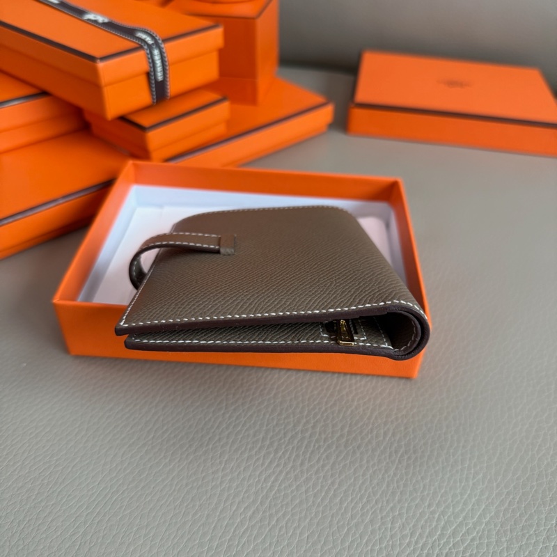 「M.Y精品」馬家 Bearn 短夾 錢包 大象灰金釦 B刻 ep牛皮-5