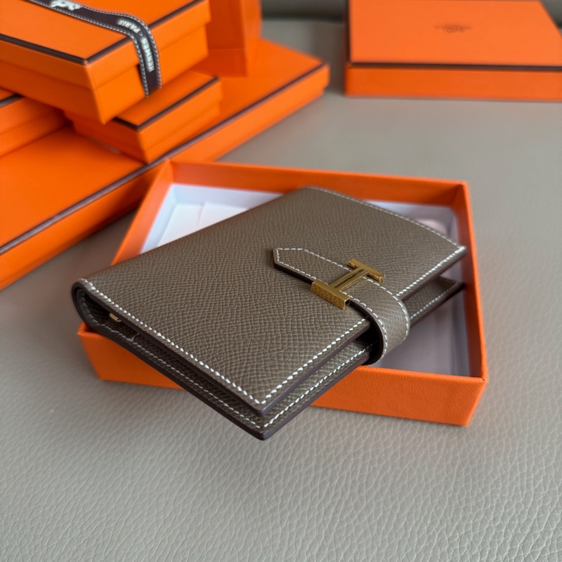 「M.Y精品」馬家 Bearn 短夾 錢包 大象灰金釦 B刻 ep牛皮-10