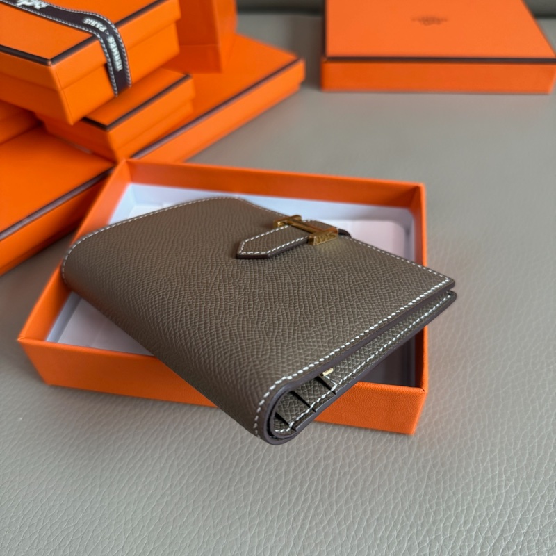 「M.Y精品」馬家 Bearn 短夾 錢包 大象灰金釦 B刻 ep牛皮-11