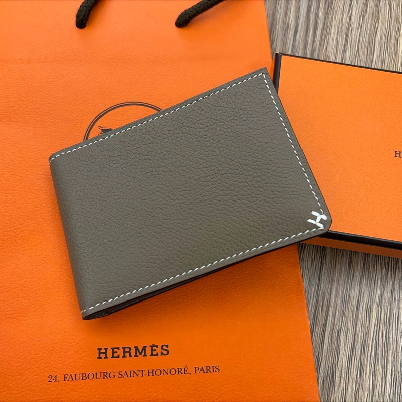 HERMES 大象灰卡夾-0