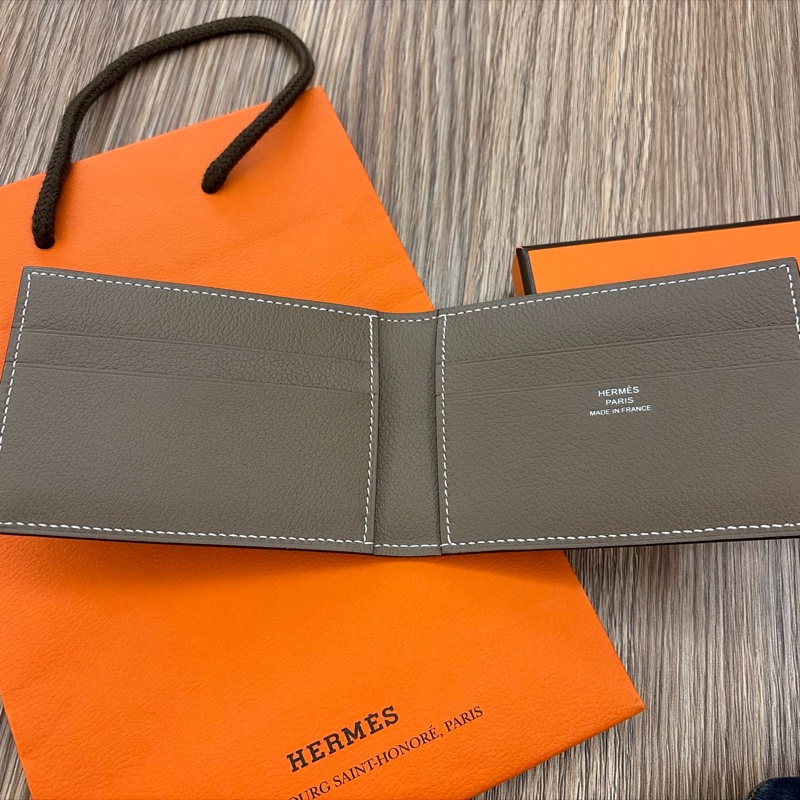 HERMES 大象灰卡夾-1