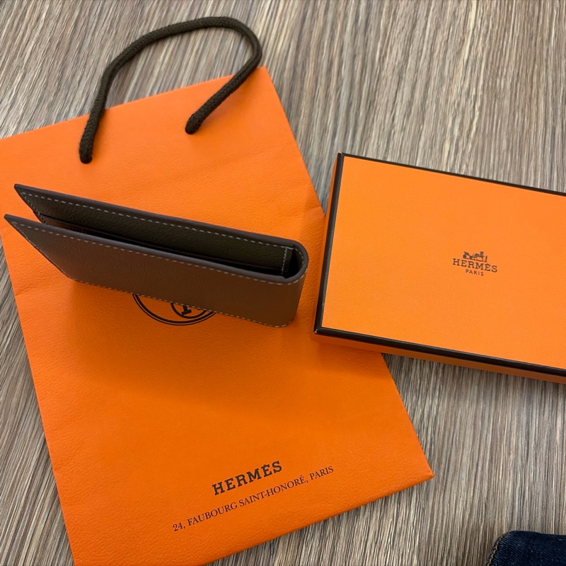 HERMES 大象灰卡夾-2