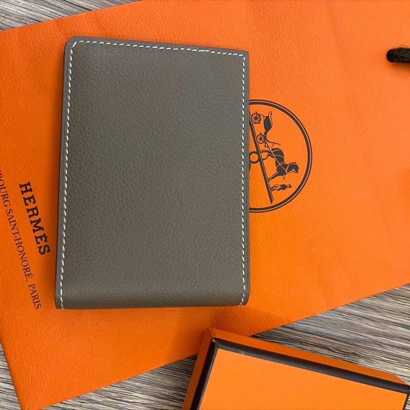 HERMES 大象灰卡夾-6