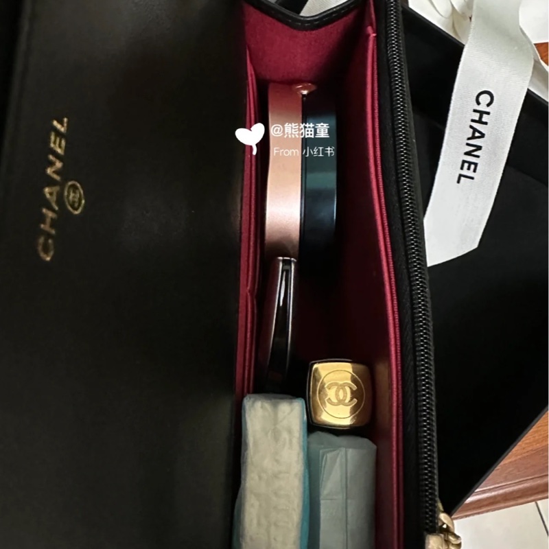 「M.Y精品」小香 WOC 鏈袋包 荔枝牛皮 黑金-3