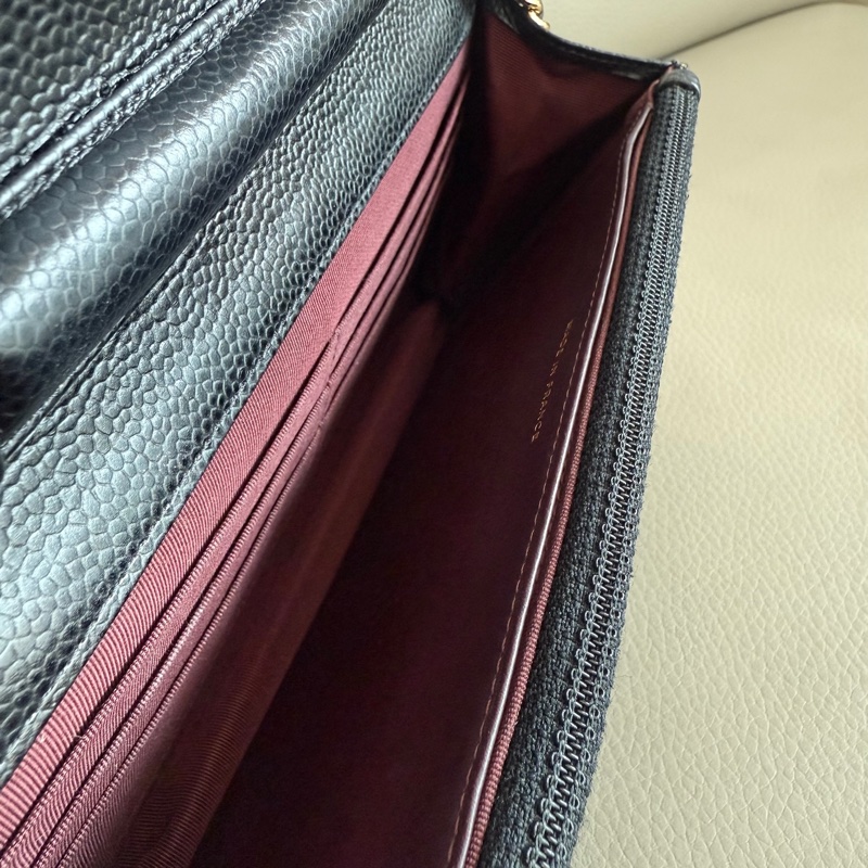 「M.Y精品」小香 WOC 鏈袋包 荔枝牛皮 黑金-19