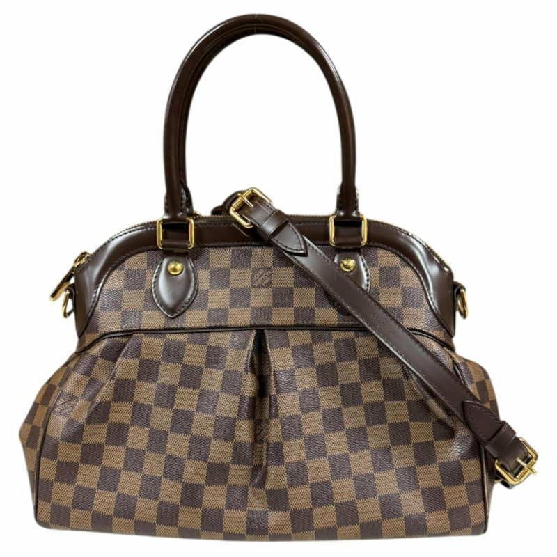 路易威登 Trevi PM Damier 背包背包 N51997，棕色，女士，二手，兩用-0