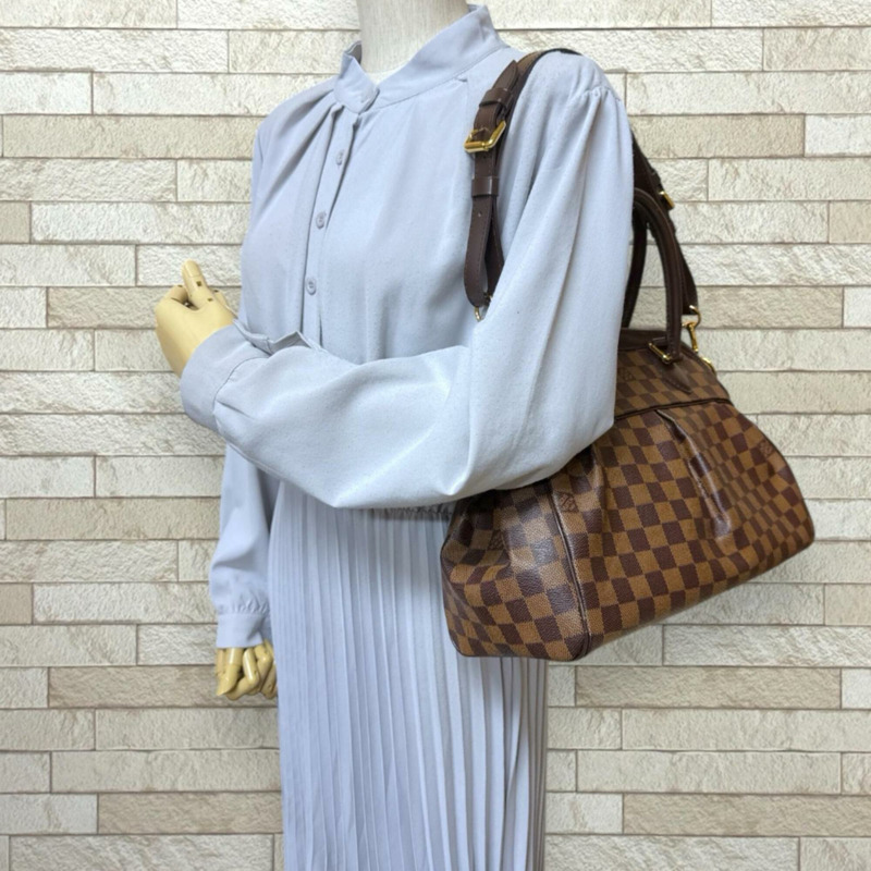 路易威登 Trevi PM Damier 背包背包 N51997，棕色，女士，二手，兩用-1