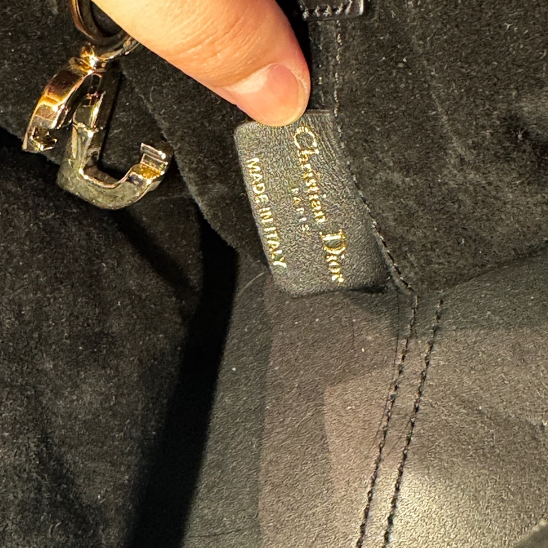 Dior Toujours 中號藤格紋黑色手袋｜日本購證｜完整配件-16