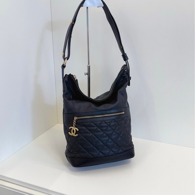 Chanel 香奈兒 黑金荔枝牛皮-0