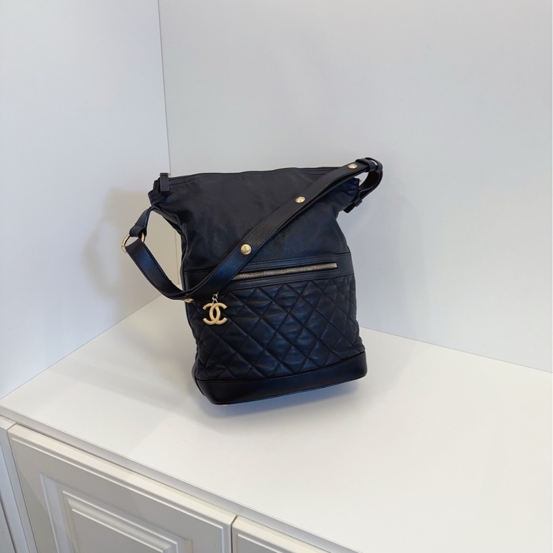 Chanel 香奈兒 黑金荔枝牛皮-1