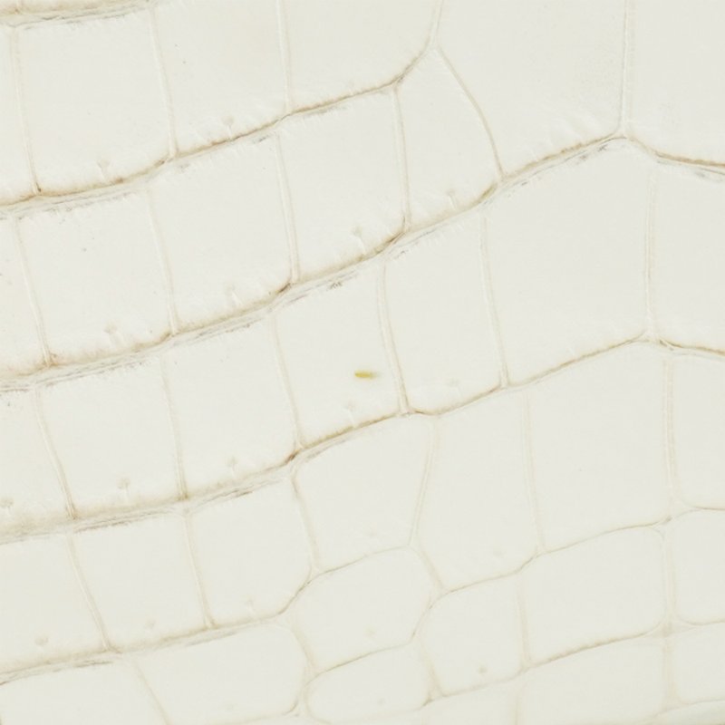 Gucci 展示品 Diana 喜馬拉雅鱷魚皮竹節手提二用包(660195-白)-7