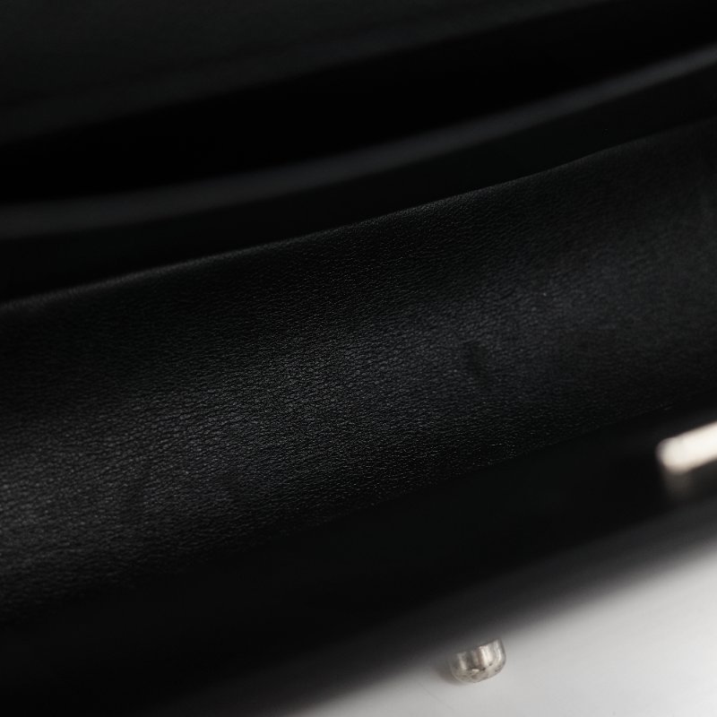 Chanel 香奈兒 Boy Chanel 25 黑色 菱格紋荔枝皮 黑銀 中型皮穿鏈肩背包-19