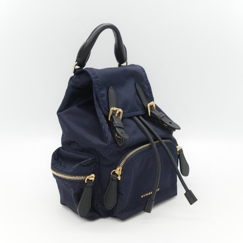 Burberry 巴寶莉 The Rucksack 墨藍色軍用級 尼龍標誌 中性軍旅背包-2