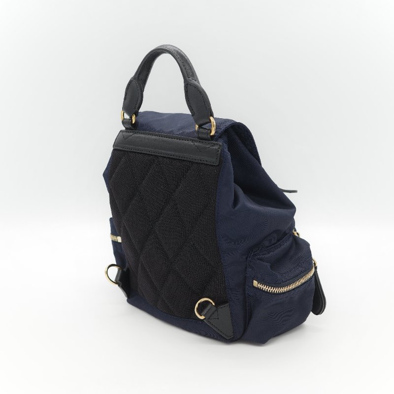 Burberry 巴寶莉 The Rucksack 墨藍色軍用級 尼龍標誌 中性軍旅背包-3