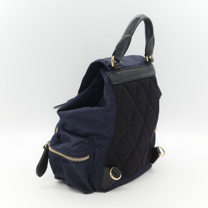 Burberry 巴寶莉 The Rucksack 墨藍色軍用級 尼龍標誌 中性軍旅背包-5
