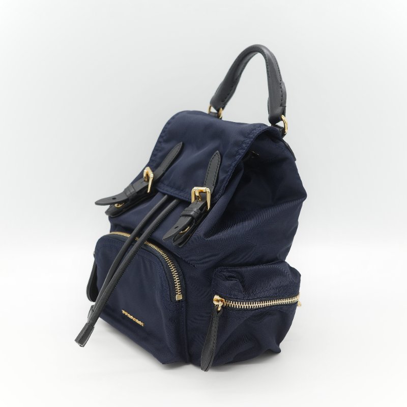 Burberry 巴寶莉 The Rucksack 墨藍色軍用級 尼龍標誌 中性軍旅背包-6