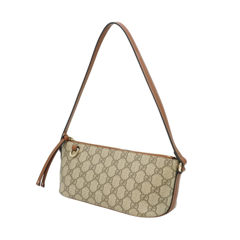 Gucci 展示品 GG Emblem 帆布小型肩背包(847281-烏木)-1