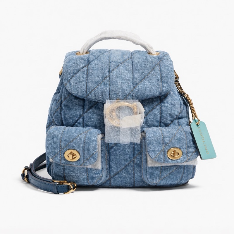 COACH 牛仔丹寧包-6