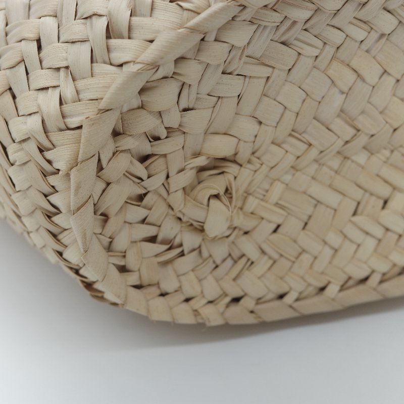 Loewe 羅威 Basket 深藍色小牛皮 原色棕櫚葉編織 托特包 肩背包 手提籃-8