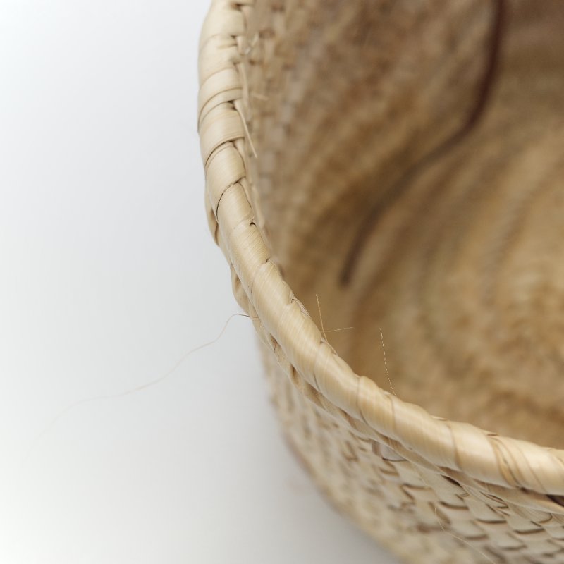 Loewe 羅威 Basket 雙色拼接原色棕櫚葉 小牛皮 中型編織手包-15