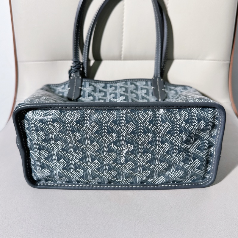 Goyard戈雅 灰色雙面 mini tote 購物袋手提包-2
