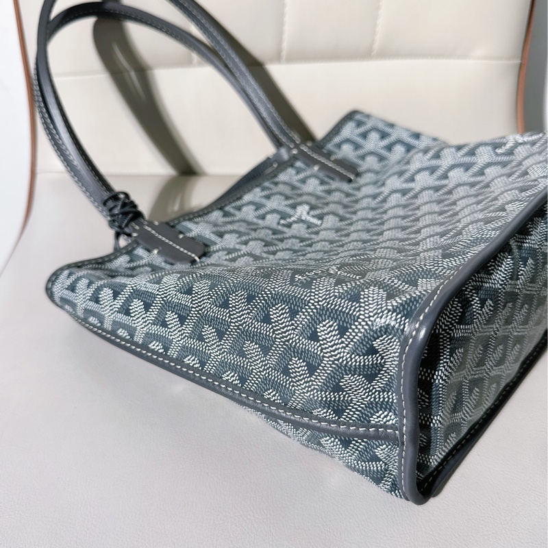 Goyard戈雅 灰色雙面 mini tote 購物袋手提包-3