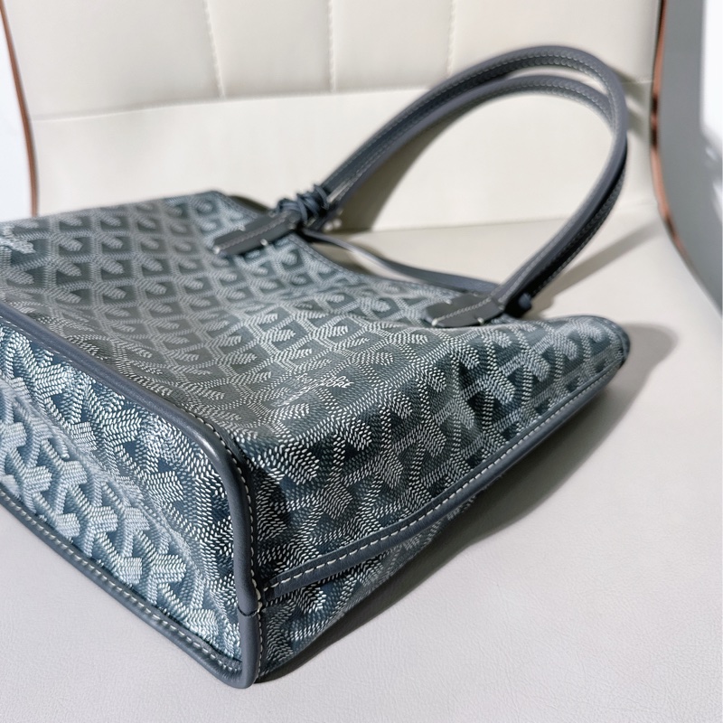 Goyard戈雅 灰色雙面 mini tote 購物袋手提包-4